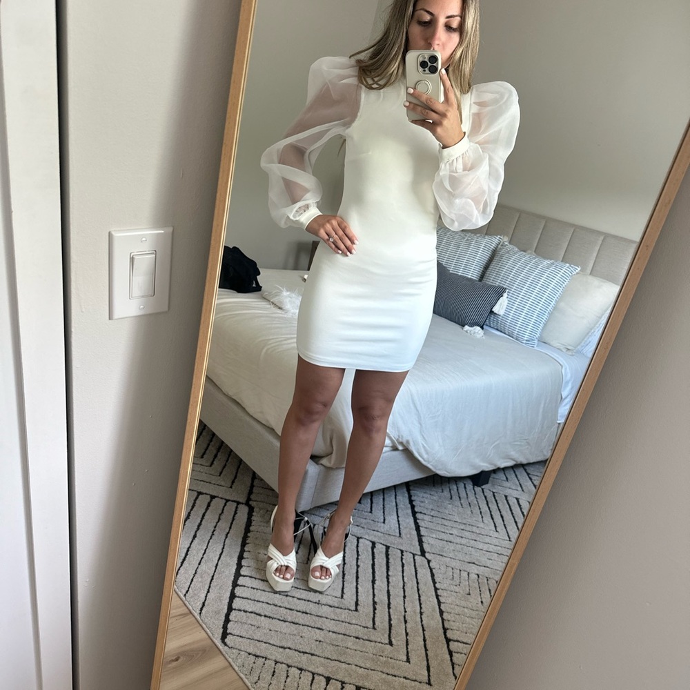 Never worn white mini dress